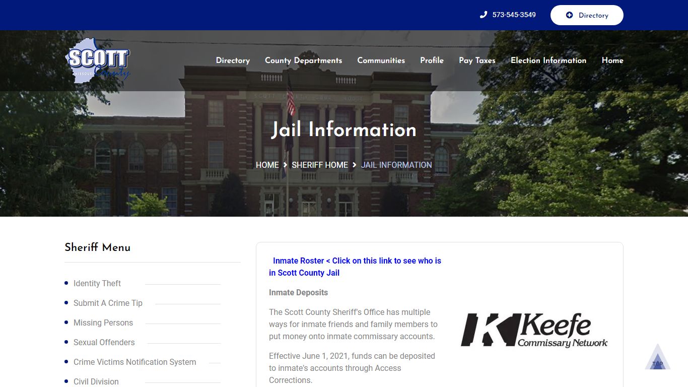 Jail Information - Scott County, Missouri